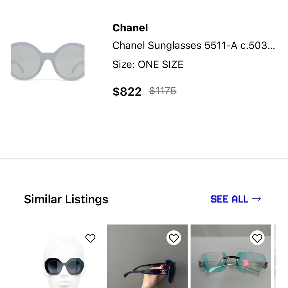 💙SOLD🖤Chanel Navy Blue Sunglasses - Picture 8 of 13